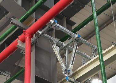 梅里斯该抗震支架的整体式支吊架结构协调性好